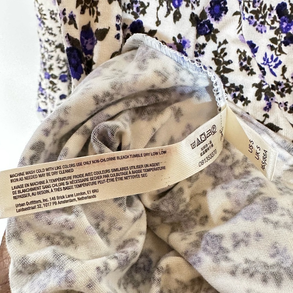 Free People Intimately Soft Long Sleeves Floral Kaya Printed Bodysuit Size S - Picture 14 of 14